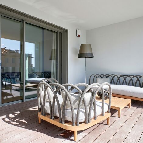 BriseSoleil 40 Solar Shadings, SlimPatio 68 Aluminium Sliding & Folding Doors and CS 77 Hidden Vent Aluminium Windows - Residental/Project Palazzo Arbà located in Genoa, Italy