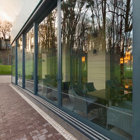 ConceptSystem 77 Aluminium Windows, ConceptPatio 155 Aluminium Sliding & Folding Doors and CW 50-HI Aluminium Façades - Entertainment Park Art of Rest located in Lviv, Ukraine