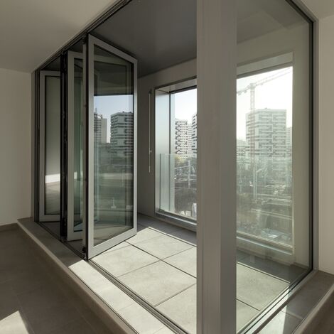 XS 68 Aluminium Windows and ConceptFolding 77 Aluminium Sliding & Folding Doors - Apartmentcomplex Macdonald warehouse - Lot N5 and S6 located in Paris, France