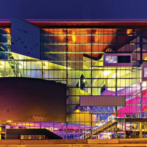 ConceptSystem 77 Aluminium Windows, ConceptWall 60 Aluminium Façades, ConceptSystem 77 Aluminium Doors and CW 60-DRL Aluminium Façades - Recreation/Entertainment centre Tivolivredenburg located in Utrecht, The Netherlands