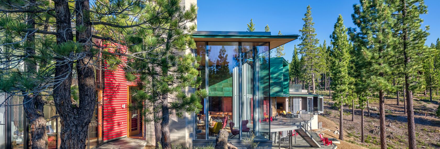 SlimLine 38 Aluminium Windows, SlimLine 38 Aluminium Doors, ConceptWall 50 Aluminium Façades and Mosquito Complementary Systems - Martis Camp located in Truckee, CA, United States of America