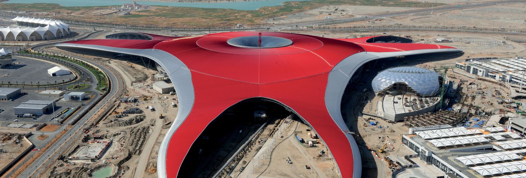 ConceptWall 86 Aluminium Façades - Race track Ferrari World Abu Dhabi located in Abu Dhabi, United Arab Emirates