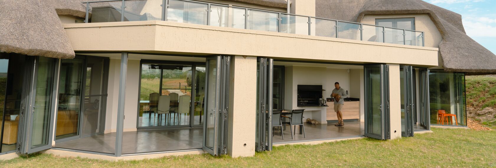 ConceptFolding 77 Aluminium Sliding & Folding Doors, MasterPatio Aluminium Sliding & Folding Doors, MasterLine 8 Aluminium Windows, Mosquito Complementary Systems, MasterLine 8 Aluminium Doors and MasterLine 8 Pivot Door Aluminium Doors - Bush House located in Herbertsdale, South-Africa