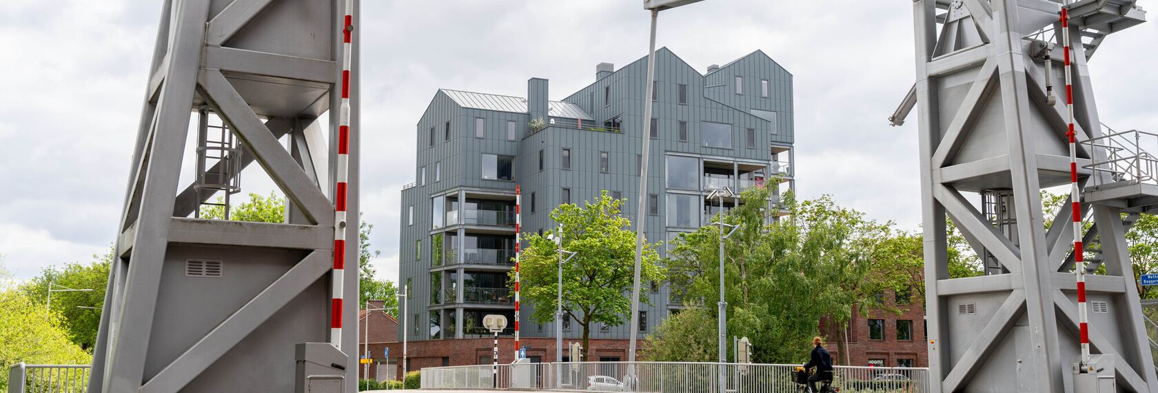 SlimLine 38 Aluminium Windows, ConceptPatio 130 Aluminium Sliding & Folding Doors and ConceptPatio 155 Aluminium Sliding & Folding Doors - Wolstad Piushaven located in Tilburg, The Netherlands