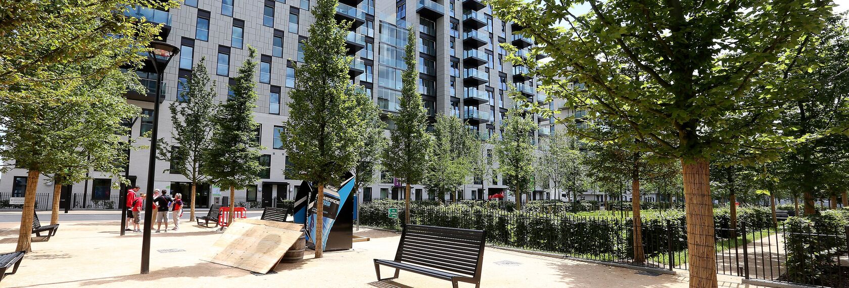 ConceptWall 50 Aluminium Façades and ConceptPatio 130 Aluminium Sliding & Folding Doors - Apartmentcomplex Olympic Village Athletes 2012 located in London, United Kingdom