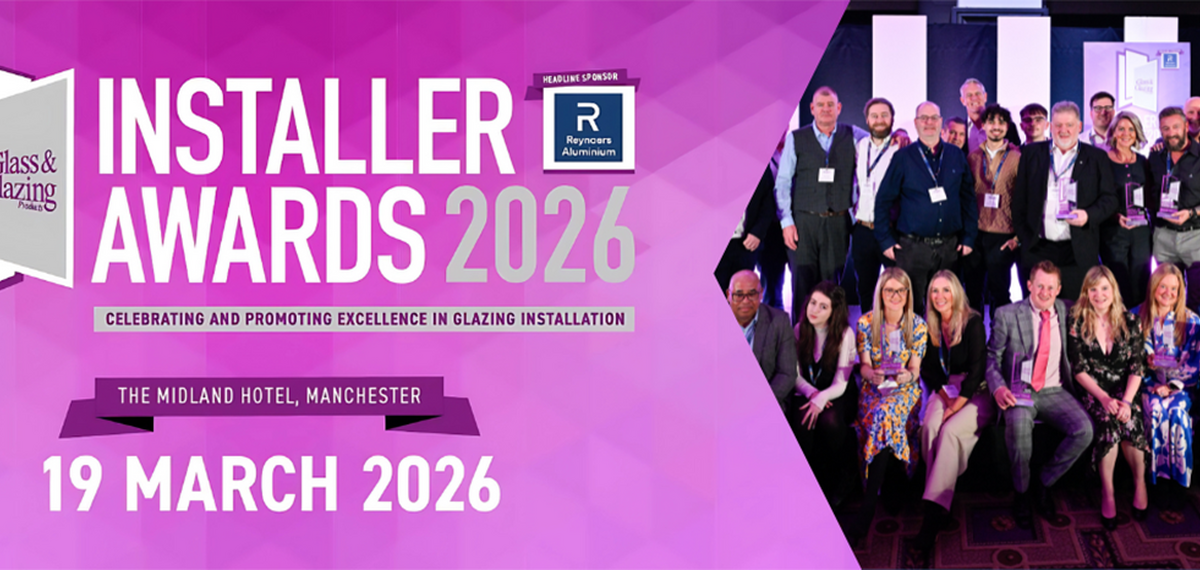 An awards ceremony with a logo next to it