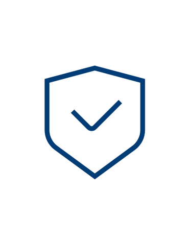 A shield with a tick