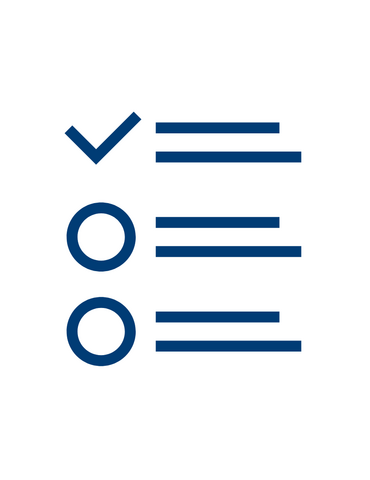 A list of options with one ticked