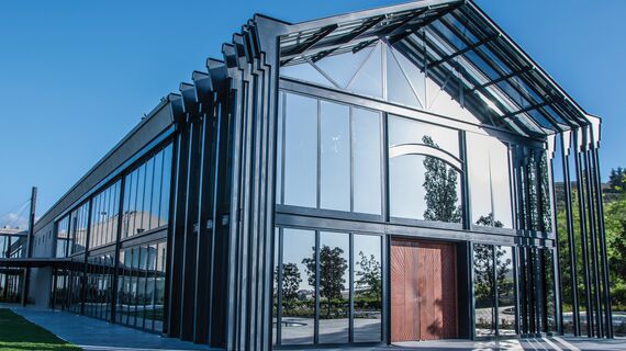 ConceptSystem 68 Aluminium Windows and ConceptFolding 77 Aluminium Sliding & Folding Doors - Recreation/Entertainment centre Quoin Rock Wine Estate located in Stellenbosch, South-Africa
