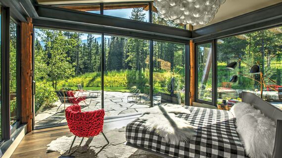 ConceptSystem 77 Aluminium Windows, ConceptSystem 77 Aluminium Doors, HiFinity Aluminium Sliding & Folding Doors and Purity Handles - Flying Star Residence located in Bridger Canyon, United States of America